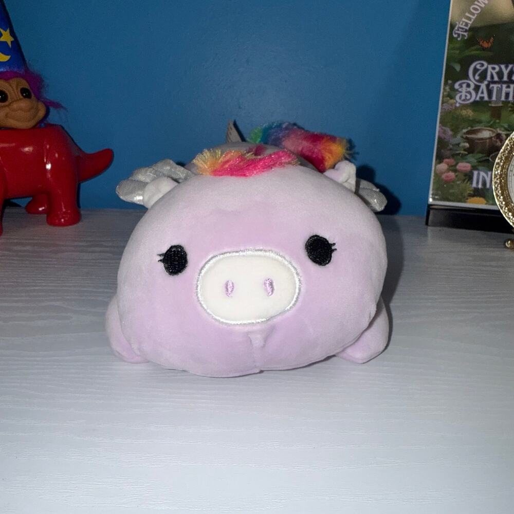 Stefana Pegasus Hug Mees Squishmallow Plush 11” Rainbow Mane EUC